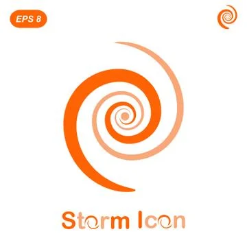 Storm spiral concept on white background Illustrazione stock