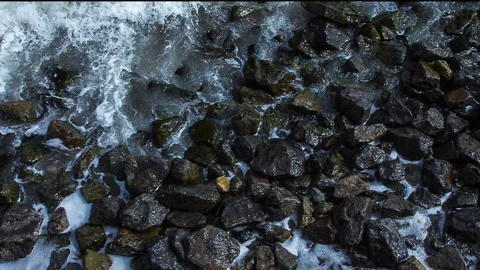 Storm on a stony shore. Stock Footage 88521211