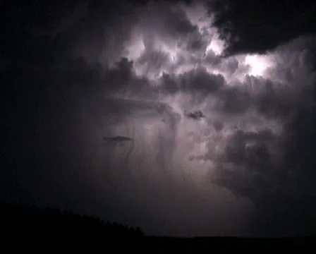 Storm - Supercell - Lightning strikes - Flashes - Night - SD - 001 Stock Footage 10931599