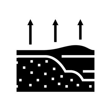 Storm surge hurricane disaster glyph icon vector illustration Stockillustratie