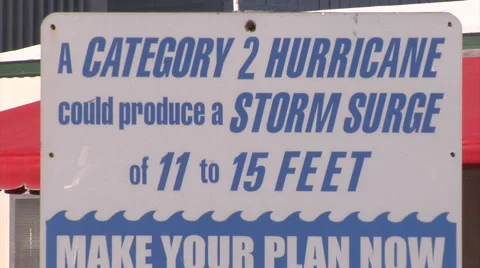 Storm Surge Marker Stock Footage 54759441