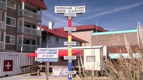 Storm Surge Pole Stock Footage 54759419