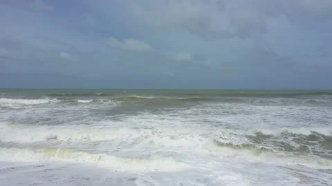 Storm surges in the ocean Stock Footage 204736689