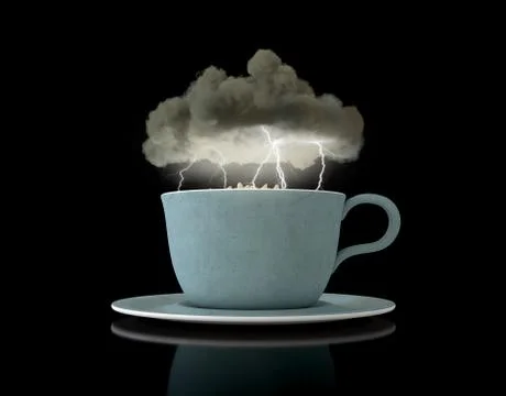 Storm In A Teacup Stock Illustration