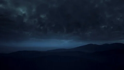 Storm text on a glass with rain drops and stormy weather Stock Footage 114071787