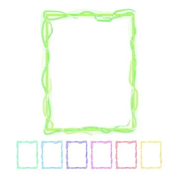 Storm thunder frame cartoon vector graphic Stock Illustration