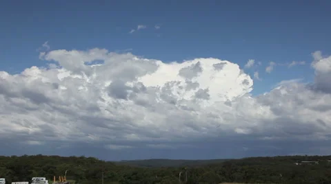 Storm Time Lapse of Developing Updrafts Stock Footage 40684419