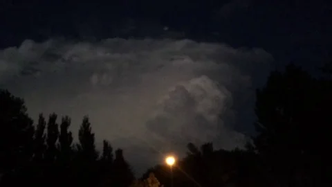 Storm Timelapse with Lightning Stock Footage 78518582