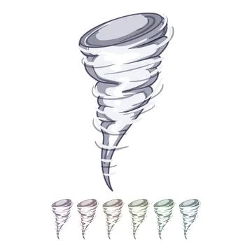 Storm tornado cartoon vector graphic Stock Illustration