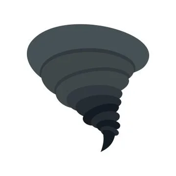 Storm tornado icon, flat style Stock Illustration