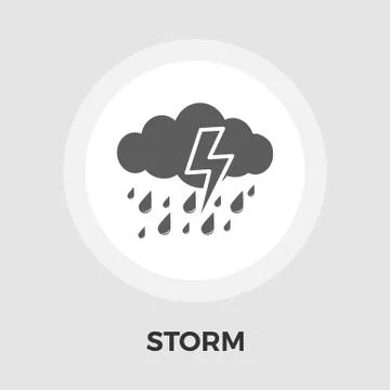 Storm vector flat icon Stock Illustration