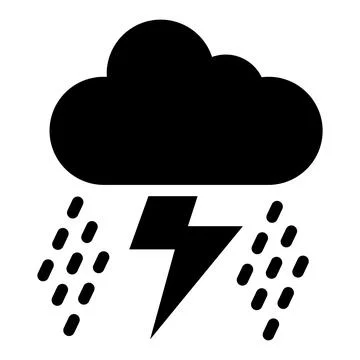 Storm Vector Icon Design Illustration Stock Illustration