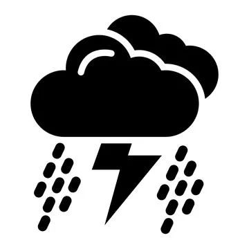 Storm Vector Icon Design Illustration Stock Illustration