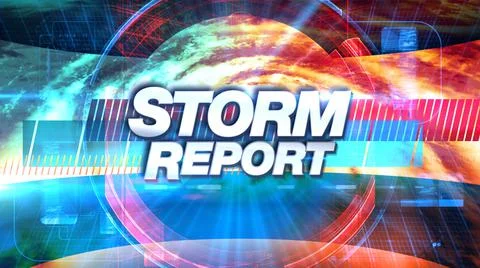 Storm Warning Watch Report - Broadcast TV Graphic Title Stock Illustration