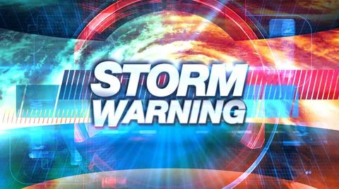 Storm Warning Watch Report - Broadcast TV Graphic Title Stock Illustration