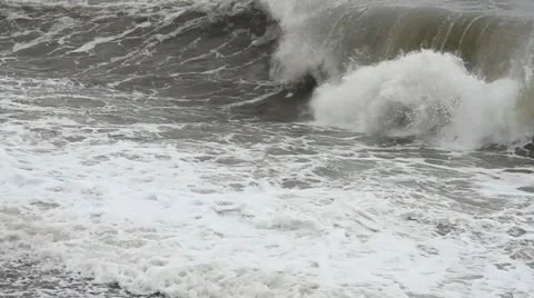 Storm Waves on the black Sea Stock Footage 38438359
