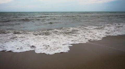 Storm Waves on the Coast. Slow Motion Stock Footage 58599047