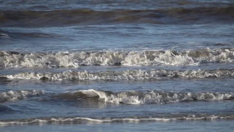 Storm waves crashing onshore Stock-Footage 296848061