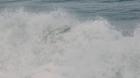 Storm waves in the ocean Stock Footage 75889436