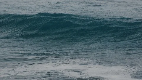 Storm waves in the ocean Stock Footage 75890960