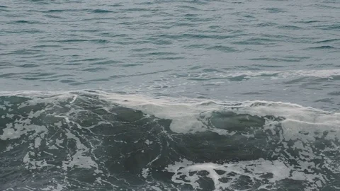 Storm waves in the ocean Stock Footage 75893507