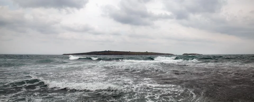 Storm waves in the sea Stock Photos