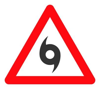 Storm Whirlpool Warning - Raster Icon Illustration Stock Illustration