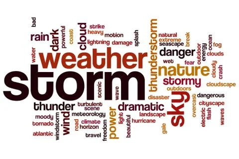 Storm word cloud Illustrazione stock