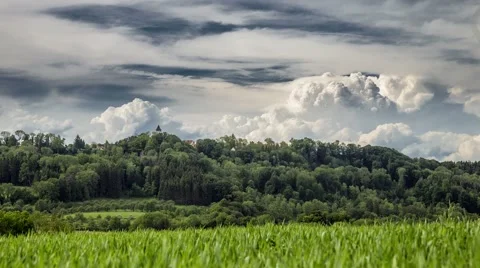 Stormclouds forming over a Field in Germany - Time lapse Stock Footage 63954967