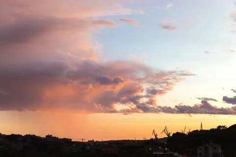 Stormclouds gathering on the sky Stock Photos