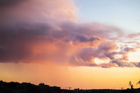 Stormclouds gathering on the sky Stock Photos
