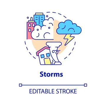 Storms concept icon Stock-Illustration