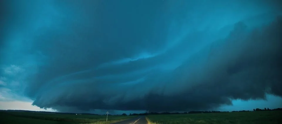 Storms During Summertime in the fields Foto stock
