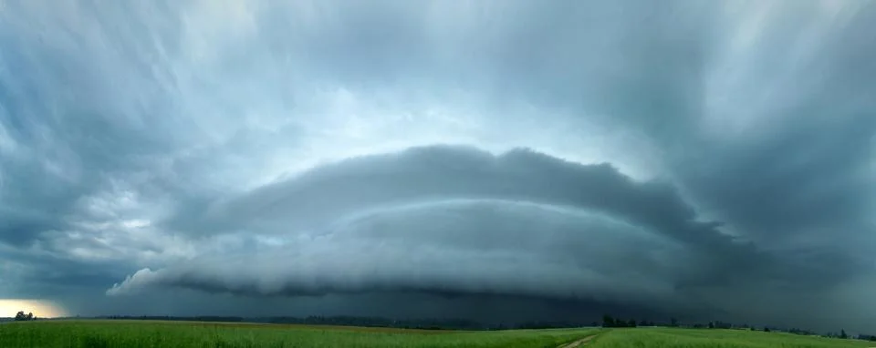 Storms During Summertime in the fields Stock Photos