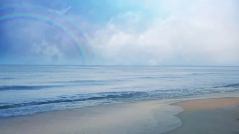 Storms End Double Rainbow Promise 4K Loop Stock Footage 278328977