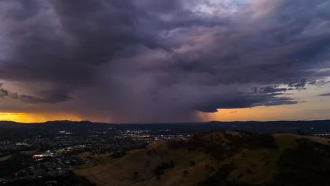 Storms in the skies over Wodonga Stock Photos