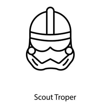 Stormtrooper Helmet Vector Stock Illustration