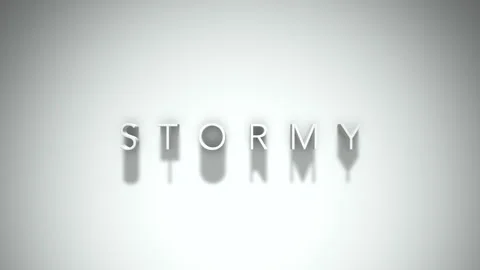 Stormy 3D title animation with shadows on a white background Stock Footage 297571316