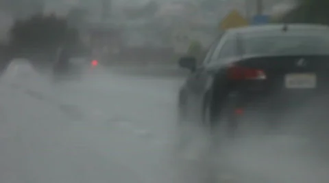 Stormy afternoon on a freeway Stock Footage 710555