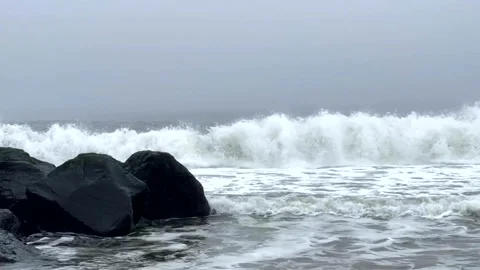 Stormy Atlantic Waves Stock Footage 332683239