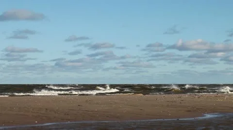 Stormy Baltic sea. Stock Footage 12495658