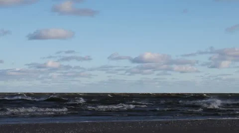 Stormy Baltic sea. Stock Footage 12495730