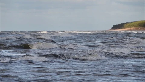 Stormy Baltic sea in winter. Stock Footage 101456638