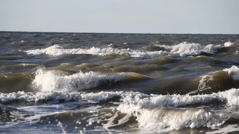 Stormy Baltic sea in winter. Stock Footage 101459891