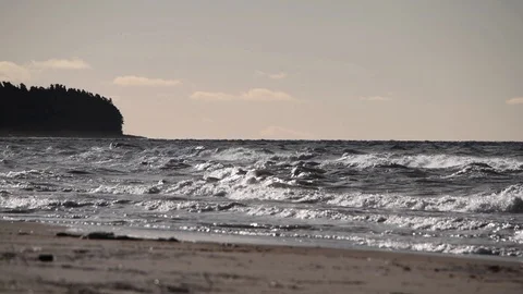 Stormy Baltic sea in winter. Stock Footage 101460035