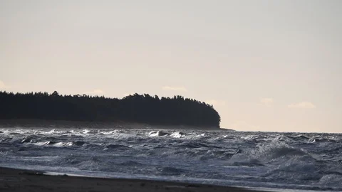 Stormy Baltic sea in winter. Stock Footage 101460197