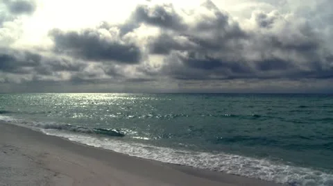 Stormy Beach Stock Footage 21240731