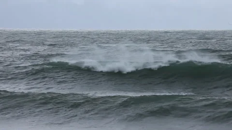 Stormy beach Stock Footage 46463992