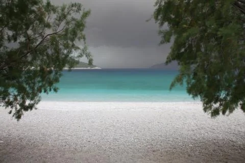 Stormy beach Stock Photos