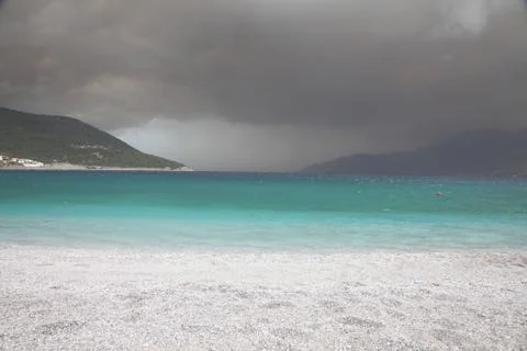 Stormy beach Stock Photos